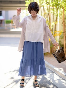 「shop DADA（ショップダダ）のアイテム」を使った、Rewde Staffさん（レディース・163cm）の春コーディネート