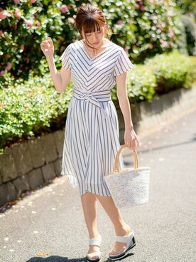 「Rewde（ルゥデ）のアイテム（バッグ）」を使った、Rewde Staffさん（レディース・163cm）の春コーディネート