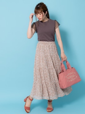 「Rewde（ルゥデ）のアイテム（バッグ）」を使った、Rewde Staffさん（レディース・163cm）の春コーディネート