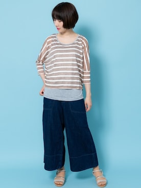 「shop DADA（ショップダダ）のアイテム」を使った、Rewde Staffさん（レディース・163cm）の春コーディネート