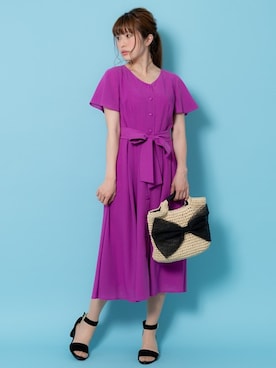 「Rewde（ルゥデ）のアイテム（バッグ）」を使った、Rewde Staffさん（レディース・163cm）の春コーディネート