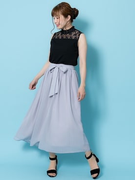 「Rewde（ルゥデ）のアイテム（パンツ）」を使った、Rewde Staffさん（レディース・163cm）の夏コーディネート