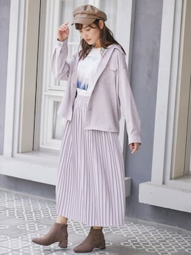 「Rewde（ルゥデ）のアイテム（ブーツ）」を使った、Rewde Staffさん（レディース・164cm）の秋コーディネート