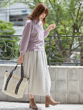 「Rewde（ルゥデ）のアイテム（ブーツ）」を使った、Rewde Staffさん（レディース・164cm）の秋コーディネート