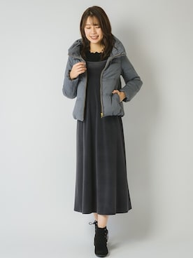 「Rewde（ルゥデ）のアイテム（ジャケット/アウター）」を使った、Rewde Staffさん（レディース・166cm）の秋コーディネート
