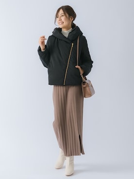 「Rewde（ルゥデ）のアイテム（ジャケット/アウター）」を使った、Rewde Staffさん（レディース・166cm）の冬コーディネート