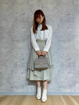 「Rewde（ルゥデ）のアイテム（ブーツ）」を使った、Rewde Staffさん（レディース・159cm）の冬コーディネート