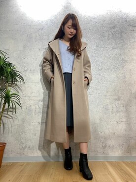 「Rewde（ルゥデ）のアイテム（その他アウター）」を使った、Rewde Staffさん（レディース・164cm）の冬コーディネート