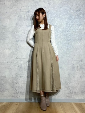 「Rewde（ルゥデ）のアイテム（ブーツ）」を使った、Rewde Staffさん（レディース・159cm）の冬コーディネート