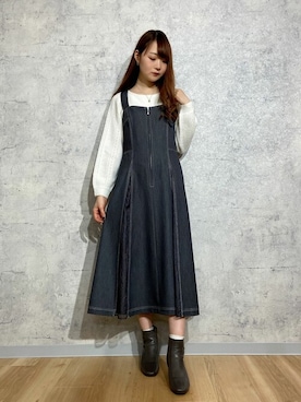 「Rewde（ルゥデ）のアイテム」を使った、Rewde Staffさん（レディース・164cm）の冬コーディネート