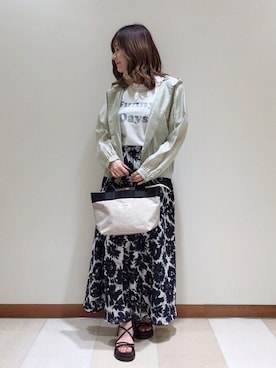 「Rewde（ルゥデ）のアイテム（その他アウター）」を使った、Rewde Staffさん（レディース・158cm）の春コーディネート
