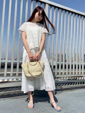 「Rewde（ルゥデ）のアイテム（バッグ）」を使った、Rewde Staffさん（レディース・164cm）の春コーディネート