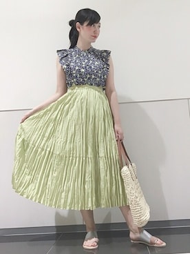 「Rewde（ルゥデ）のアイテム」を使った、Rewde Staffさん（レディース・165cm）の夏コーディネート
