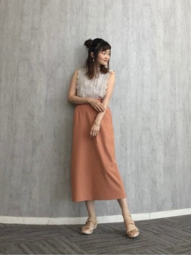 「Rewde（ルゥデ）のアイテム」を使った、Rewde Staffさん（レディース・161cm）の夏コーディネート