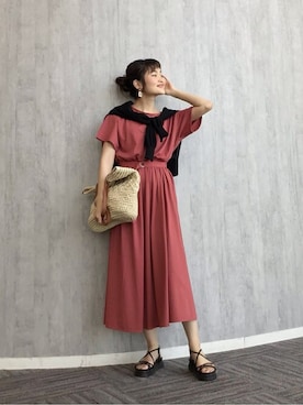 「Rewde（ルゥデ）のアイテム」を使った、Rewde Staffさん（レディース・161cm）の夏コーディネート