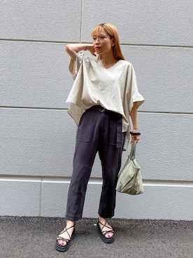 「Rewde（ルゥデ）のアイテム」を使った、Rewde Staffさん（レディース・158cm）の夏コーディネート