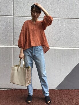 「Rewde（ルゥデ）のアイテム」を使った、Rewde Staffさん（レディース・158cm）の夏コーディネート