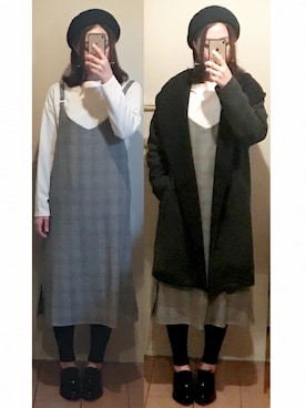 「and it_（アンドイット）のアイテム（その他アウター）」を使った、Satsukiさん（レディース・157cm）の冬コーディネート