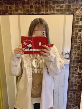 「Rodeo Crowns（ロデオクラウンズ）のアイテム（デニムジャケット）」を使った、ことさん（レディース・164cm）の冬コーディネート