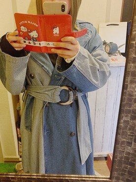「Rodeo Crowns（ロデオクラウンズ）のアイテム（トレンチコート）」を使った、ことさん（レディース・164cm）の春コーディネート