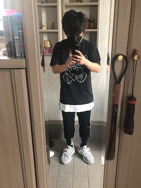 「CREP PROTECT（クレッププロテクト）のアイテム」を使った、ねり飴さん（メンズ・160cm）の夏コーディネート