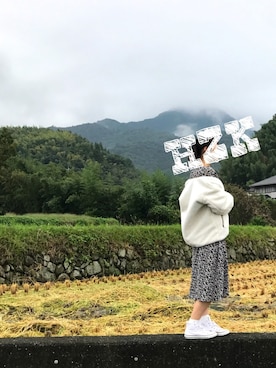 「黒ワンピ」｜「アイテム（ブルゾン）」を使った、ぴよ子さん（レディース・167cm）の秋コーディネート