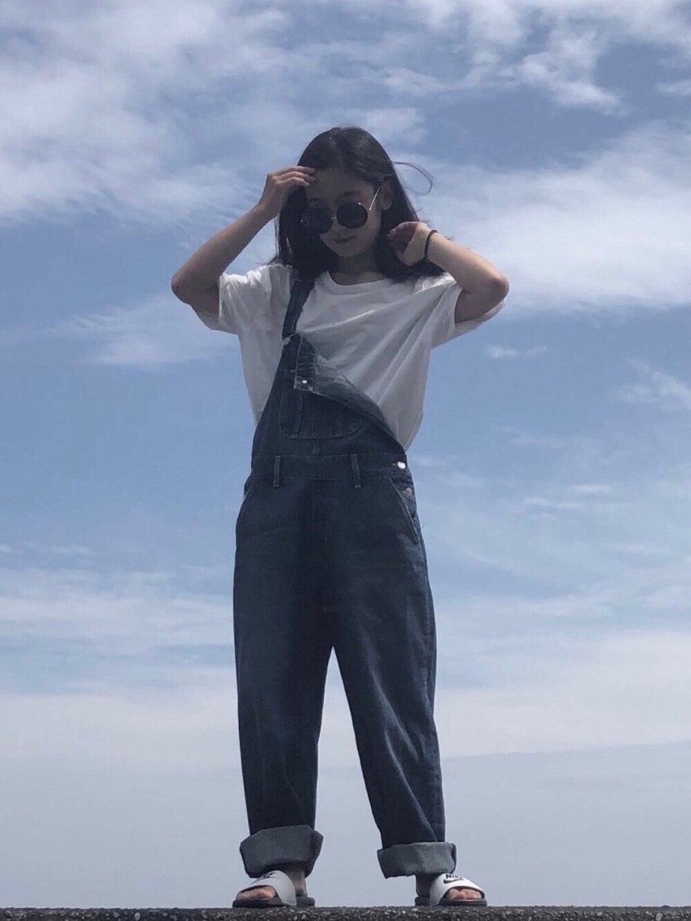 miwa さんの「WIDE TAPERED OVERALL（X-girl）」を使ったコーディネート