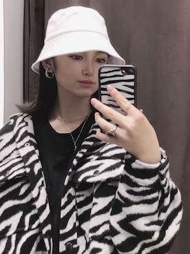 「SHAGGIE（シャギー）のアイテム（その他アウター）」を使った、miwa さん（レディース・157cm）の秋コーディネート