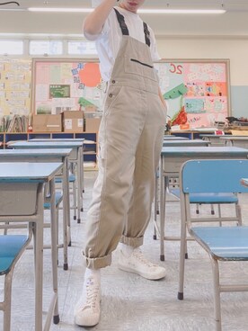「excelsior」｜「アイテム（オールインワン・サロペット）」を使った、hen49さん（メンズ・175cm）の春コーディネート