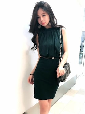 「アイテム（ピアス（両耳用）、グレー系）」を使った、Delyle NOIR STAFFさん（レディース・160cm）の夏コーディネート