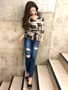 「変形トップス」｜Delyle NOIR STAFFさん（レディース・160cm）の秋コーディネート