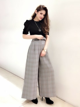 「アイテム（ブーティ）」を使った、Delyle NOIR STAFFさん（レディース・160cm）の秋コーディネート