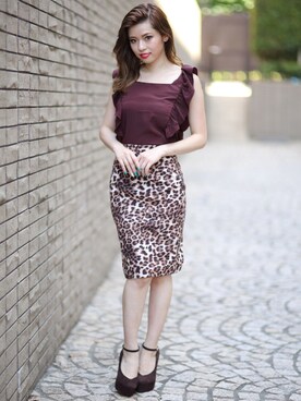 「茶色」｜Delyle NOIR STAFFさん（レディース・160cm）の秋コーディネート