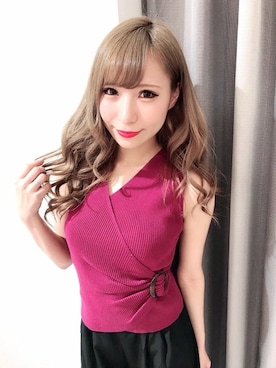 「ノースリーブニット」｜Delyle NOIR STAFFさん（レディース・160cm）の秋コーディネート