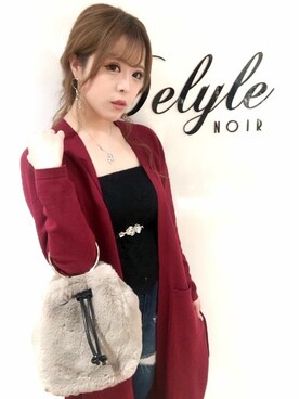 「アイテム（チューブトップ）」を使った、Delyle NOIR STAFFさん（レディース・160cm）の秋コーディネート
