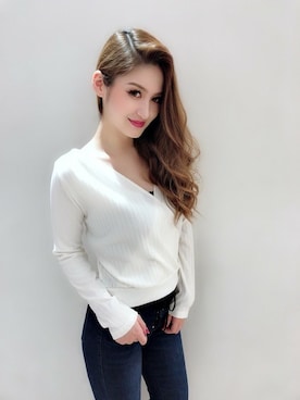 「ハイウエストデニム」｜Delyle NOIR STAFFさん（レディース・160cm）の秋コーディネート