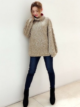 「ハイウエストデニム」｜Delyle NOIR STAFFさん（レディース・160cm）の秋コーディネート