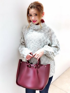 「フラワーピアス」｜Delyle NOIR STAFFさん（レディース・160cm）の秋コーディネート