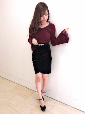 「フレアスリーブ」｜Delyle NOIR STAFFさん（レディース・160cm）の秋コーディネート