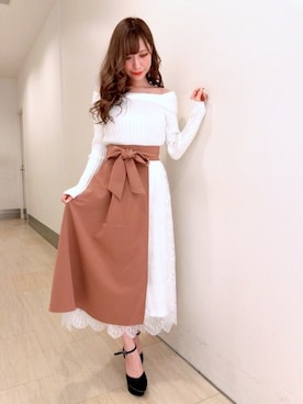 「ラップスカート」｜Delyle NOIR STAFFさん（レディース・160cm）の秋コーディネート