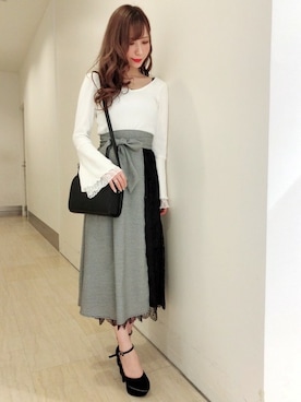 「厚底」｜Delyle NOIR STAFFさん（レディース・160cm）の秋コーディネート