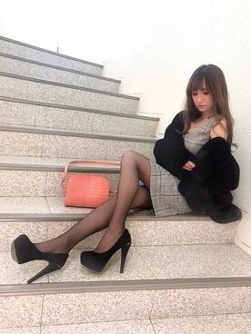 「ぺプラム」｜「アイテム（その他アウター）」を使った、Delyle NOIR STAFFさん（レディース・160cm）の秋コーディネート