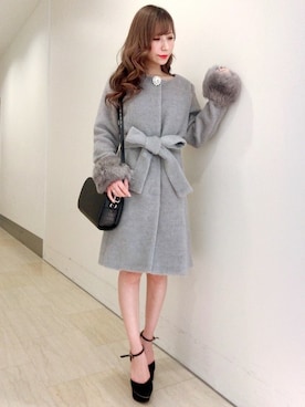 「厚底」｜Delyle NOIR STAFFさん（レディース・160cm）の冬コーディネート