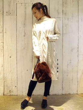 Delyle NOIR STAFFさん（レディース・160cm）の冬コーディネート