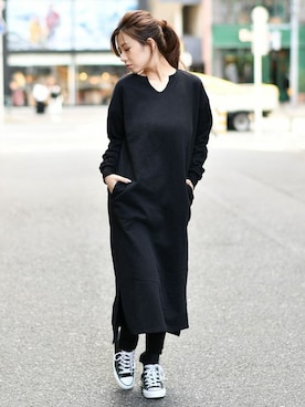 「スエット」｜Delyle NOIR STAFFさん（レディース・160cm）の冬コーディネート