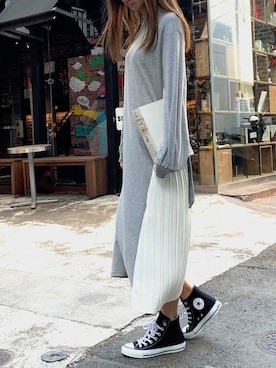 「プリーツ」｜Delyle NOIR STAFFさん（レディース・160cm）の春コーディネート