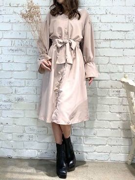 「春ワンピ」｜Delyle NOIR STAFFさん（レディース・160cm）の春コーディネート