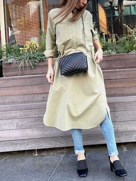 「シャツワンピ」｜Delyle NOIR STAFFさん（レディース・160cm）の春コーディネート