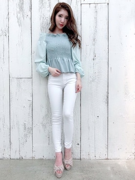 「シャーリング」｜Delyle NOIR STAFFさん（レディース・160cm）の春コーディネート