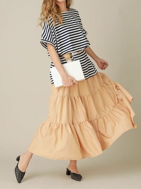 「アイテム（チュニック）」を使った、Delyle NOIR STAFFさん（レディース・160cm）の春コーディネート